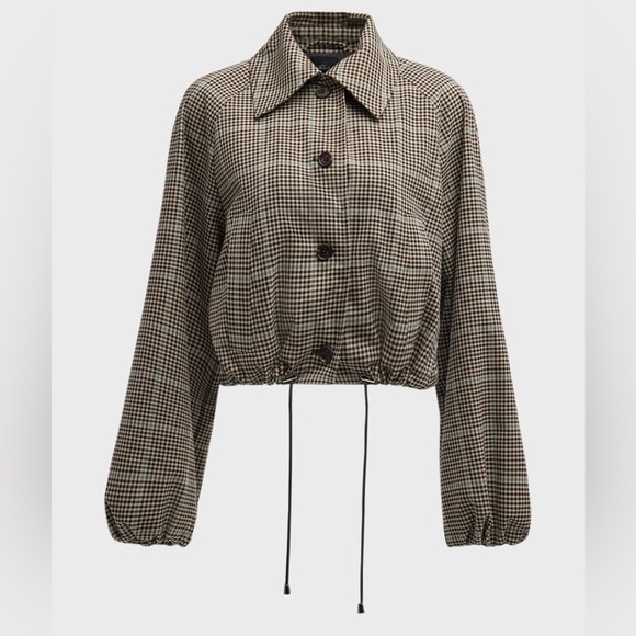 Rails North Jacket Size XXS Teal Multi Check Cropped Twill Button Up Pockets Tan - Picture 4 of 17